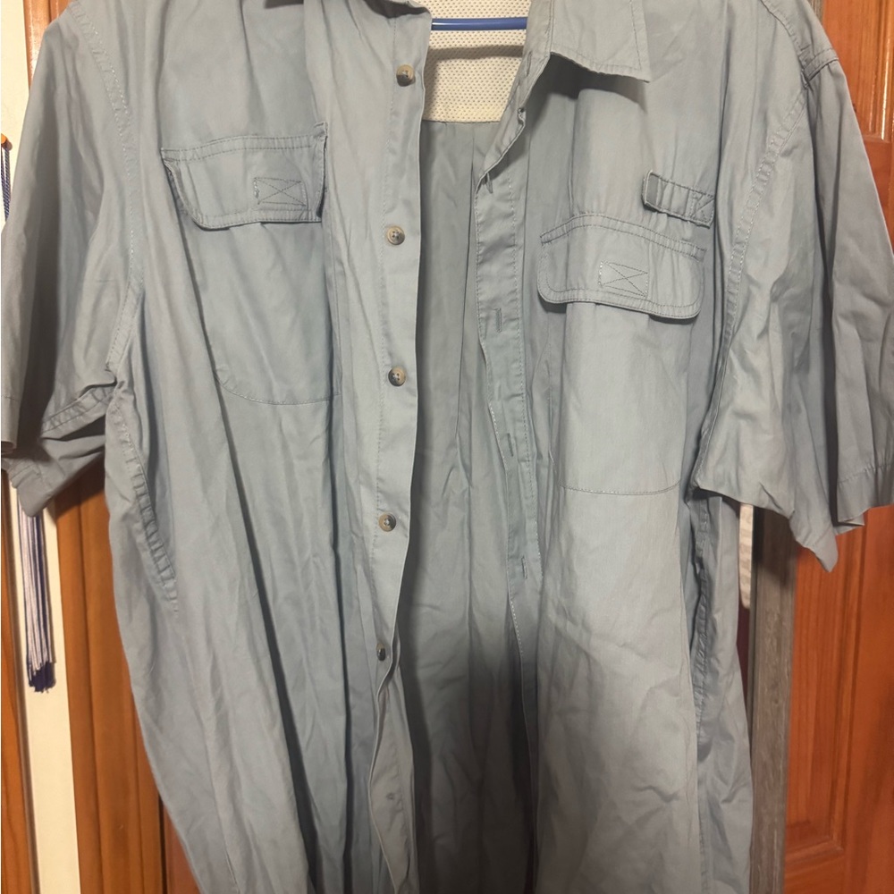 Wrangler Light Blue Button-Up Shirt